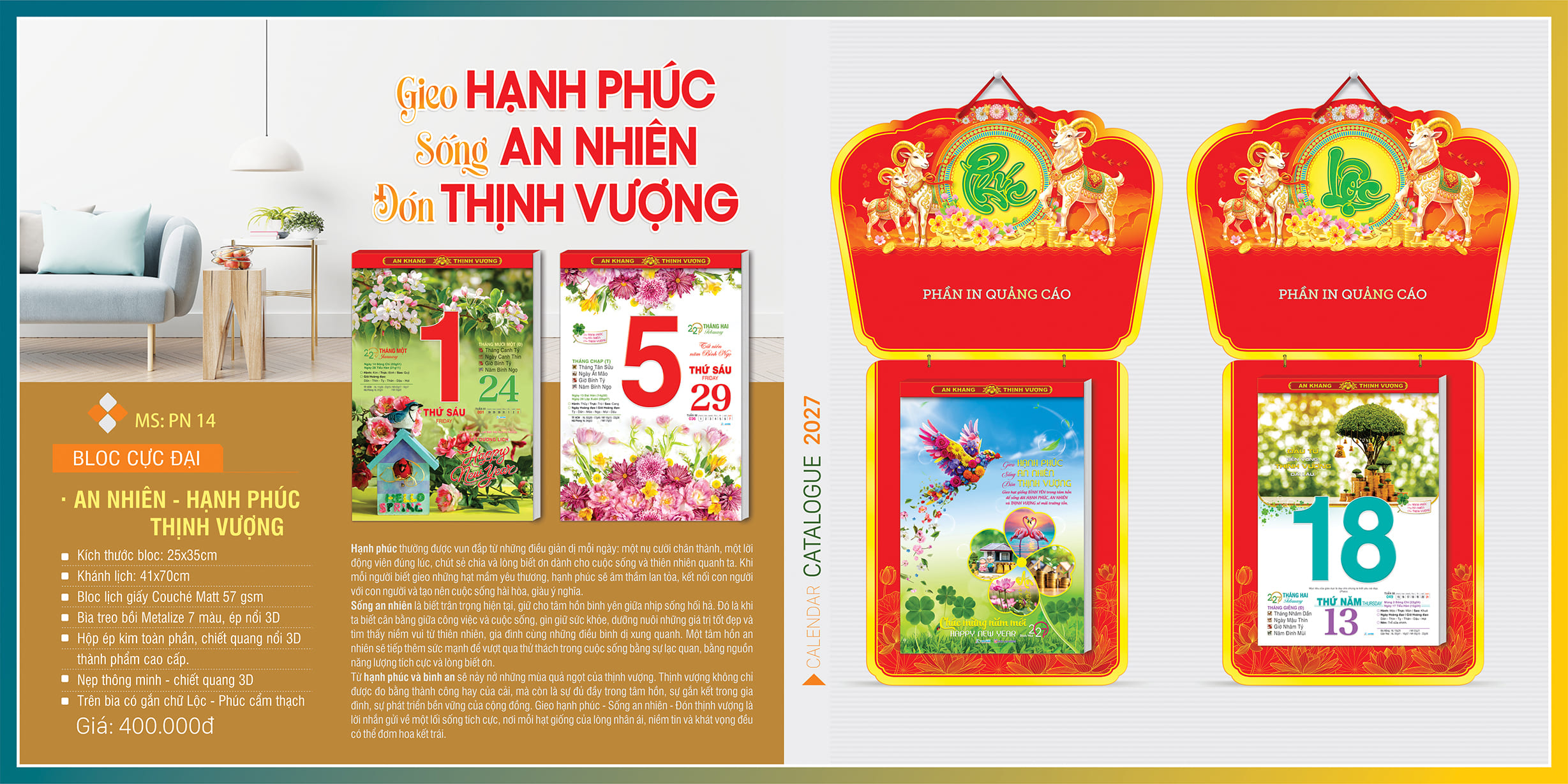 PN 14 mau lich bloc cuc dai hanh phuc an nhien Lịch bloc đại 2027 - Địa chỉ cung cấp lịch bloc đại giá rẻ 2027