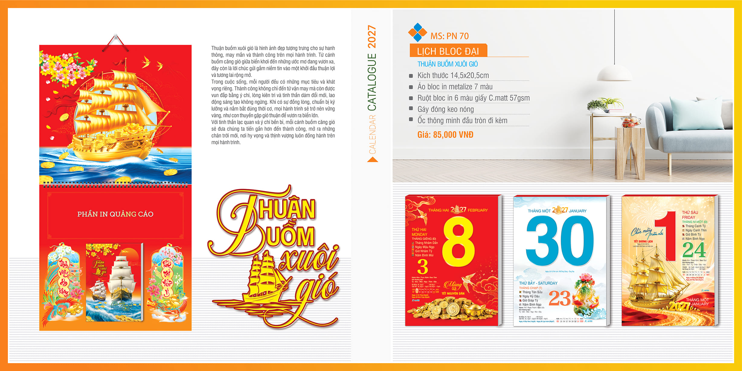 Lịch bloc đại - Lịch bloc Thuận buồm xuôi gió 6 lịch bloc đại 2027